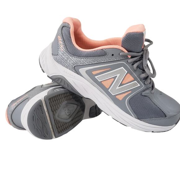 New Balance women's 847v3 walking running comfortable shoes gray pink size 9.5 - Picture 1 of 9